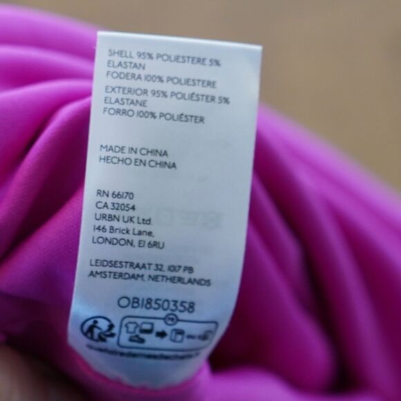 NWT‎ BHLDN Emilia One-Shoulder Stretch Crepe Mini Dress Size Large Pink - Picture 5 of 9